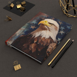 Bald Eagle Portrait Patriotic Journal, Matte,  8" x 5.7"