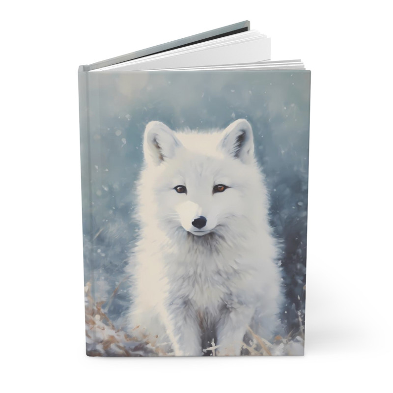 Arctic Fox Portrait Journal, Matte,  8" x 5.7"