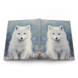 Arctic Fox Portrait Journal, Matte,  8" x 5.7"