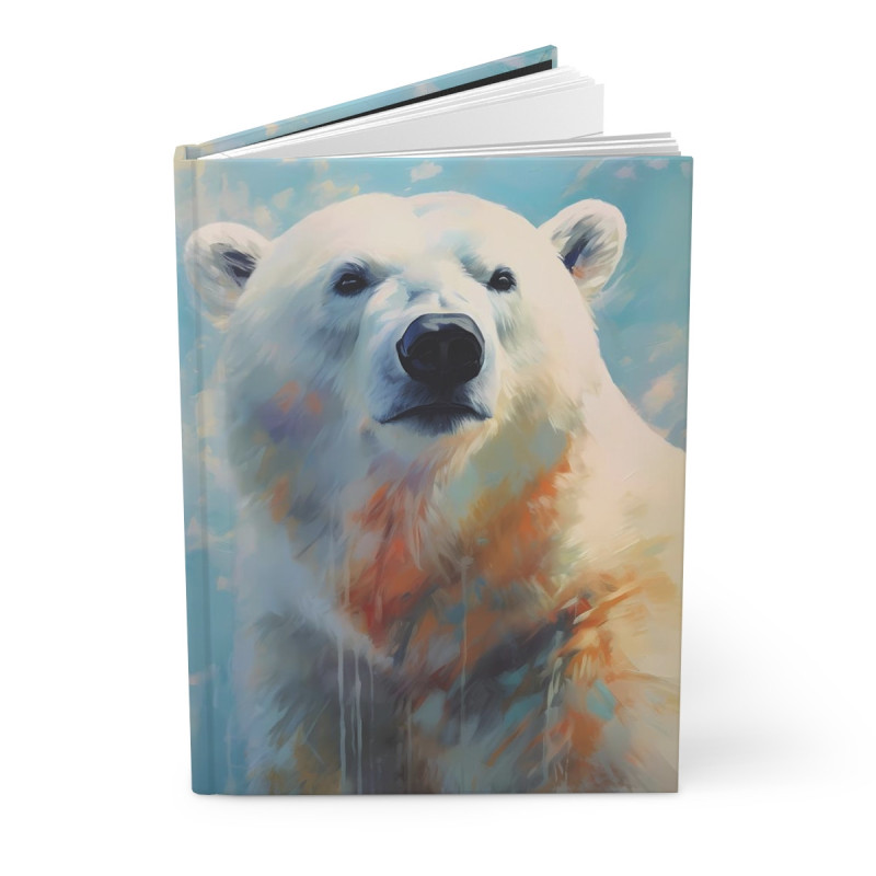 Polar Bear Portrait Journal, Matte,  8" x 5.7"