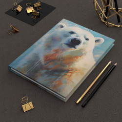 Polar Bear Portrait Journal, Matte,  8" x 5.7"