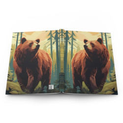 Grizzly Bear In The Forest In Fall Journal, Matte,  8" x 5.7"