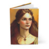 "Damsel Persephone Touched By Warmth" Pre Raphaelite Inspired Medieval Maiden Design Journal, Matte,  8" x 5.7"