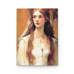 "Damsel Marian Touched By Integrity"  Pre Raphaelite Inspired Medieval Maiden Design Journal, Matte,  8" x 5.7"