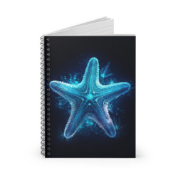Ethereal Starfish Design Spiral Notebook - Ruled Line, 8" x 6"