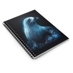 Ethereal Seal Design Spiral Notebook - Ruled Line, 8" x 6"