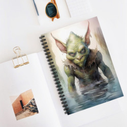 Evil Goblin Spiral Notebook - Ruled Line, 8" x 6"