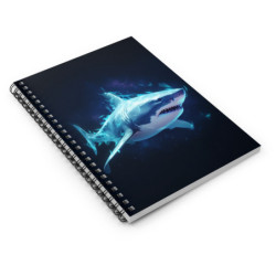 Ethereal Shark Design Spiral Notebook - Ruled Line, 8" x 6"