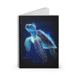 Ethereal Turtle Design Spiral Notebook - Ruled Line, 8" x 6"