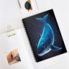 Ethereal Whale Design Spiral Notebook - Ruled Line, 8" x 6"