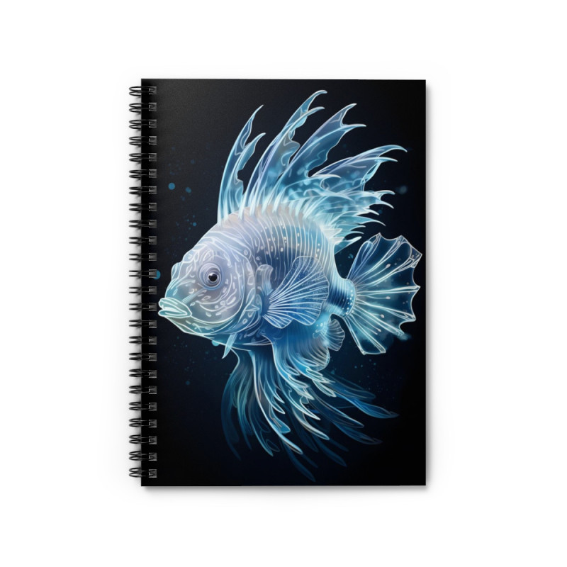 Ethereal Lionfish Design Spiral Notebook - Ruled Line, 8" x 6"