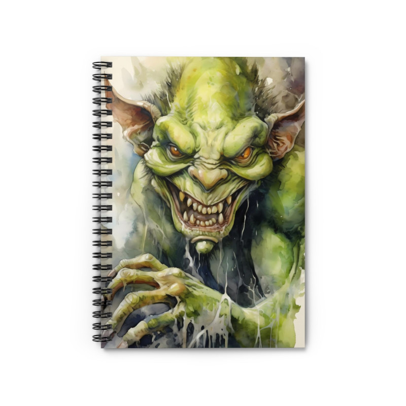 Wicked Goblin Spiral Notebook - Ruled Line, 8" x 6"