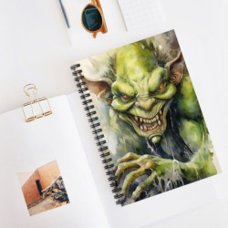 Wicked Goblin Spiral Notebook - Ruled Line, 8" x 6"