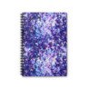 Blue and Purple Sequin Pattern Spiral Notebook - Ruled Line, 8" x 6"