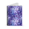 Blue and Purple Sequin Pattern Spiral Notebook - Ruled Line, 8" x 6"