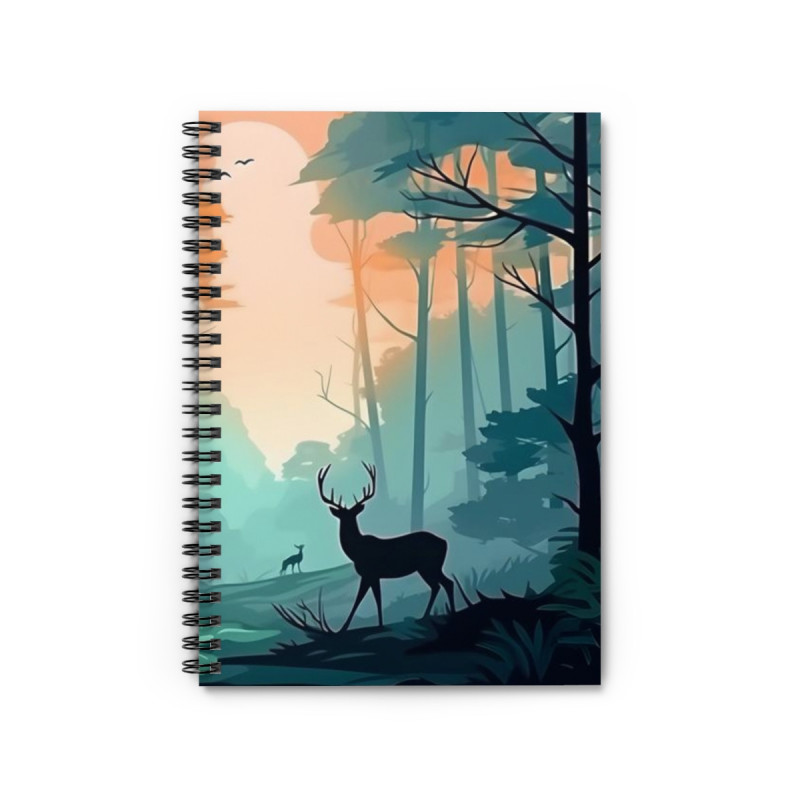 Wild Forest Landscape Design, Spiral Notebook - Ruled Line, 8" x 6"