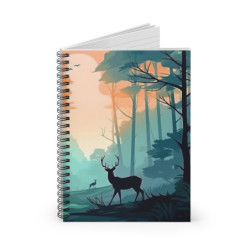 Wild Forest Landscape Design, Spiral Notebook - Ruled Line, 8" x 6"