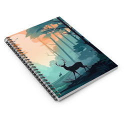 Wild Forest Landscape Design, Spiral Notebook - Ruled Line, 8" x 6"