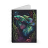 Betta Surrounded By Aquatic Foliage Spiral Notebook - Ruled Line, 8" x 6"