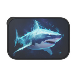 Ethereal Shark Design Eco-Friendly Bento Box with Band and Utensils