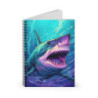 Shark Swimming In The Ocean Spiral Notebook - Ruled Line, 8" x 6"