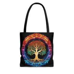 Rainbow Tree of Life Tote Bag