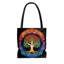 Rainbow Tree of Life Tote Bag