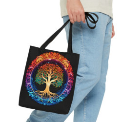 Rainbow Tree of Life Tote Bag