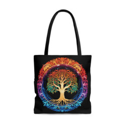 Rainbow Tree of Life Tote Bag