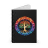 Rainbow Tree of Life Spiral Notebook - Ruled Line, 8" x 6"