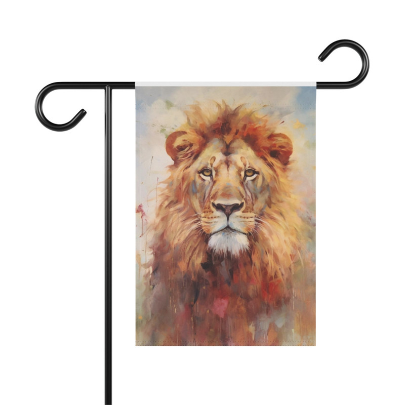 Lion Portrait Garden & House Flag Banner