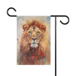 Lion Portrait Garden & House Flag Banner