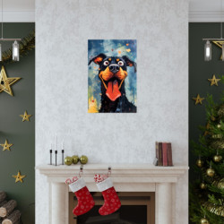 Comical Doberman Dog Premium Matte Vertical Poster 20" x 30" Poster