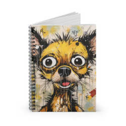 Comical Chihuahua Spiral Notebook - Ruled Line, 8" x 6"