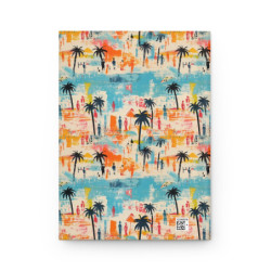 Abstract Summer Beach Vacation Pattern Journal, Matte,  8" x 5.7"