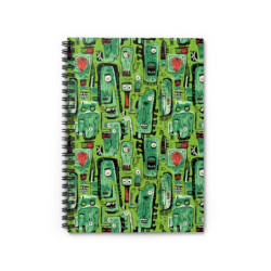 Abstract Green Tribal Heads...