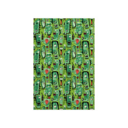 Abstract Green Tribal Heads Premium Matte Vertical Poster 20" x 30" Poster