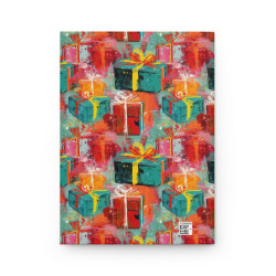 Abstract Christmas Gifts Pattern Journal, Matte,  8" x 5.7"