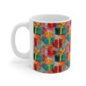 Abstract Christmas Gifts Pattern Ceramic Mug 11oz