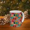 Abstract Christmas Gifts Pattern Ceramic Mug 11oz