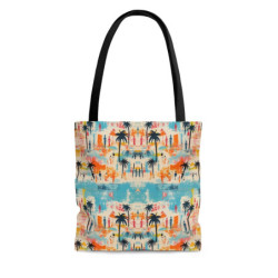 Abstract Summer Beach Vacation Pattern Tote Bag