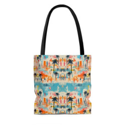 Abstract Summer Beach Vacation Pattern Tote Bag