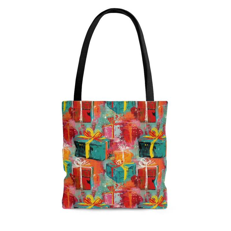 Abstract Christmas Gifts Pattern Tote Bag