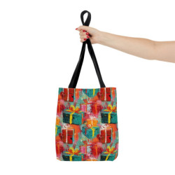 Abstract Christmas Gifts Pattern Tote Bag