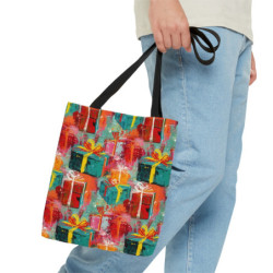 Abstract Christmas Gifts Pattern Tote Bag