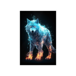 Fiery Wolf Premium Matte Vertical Poster 20" x 30" Poster