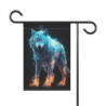 Fiery Wolf Design Garden & House Flag Banner