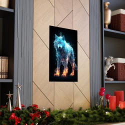 Fiery Wolf Premium Matte Vertical Poster 20" x 30" Poster