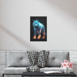 Fiery Wolf Premium Matte Vertical Poster 20" x 30" Poster