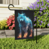 Fiery Wolf Design Garden & House Flag Banner